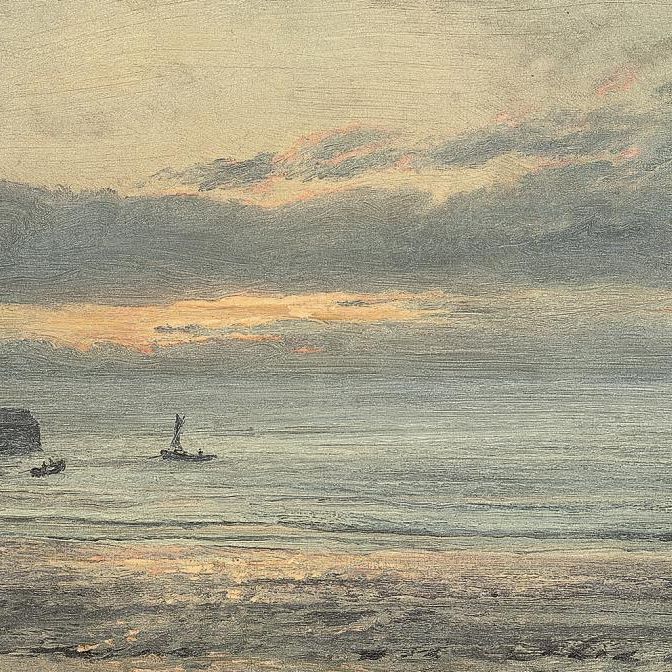 Henry Moore — Перед восходом солнца в Скарборо - низкий уровень воды