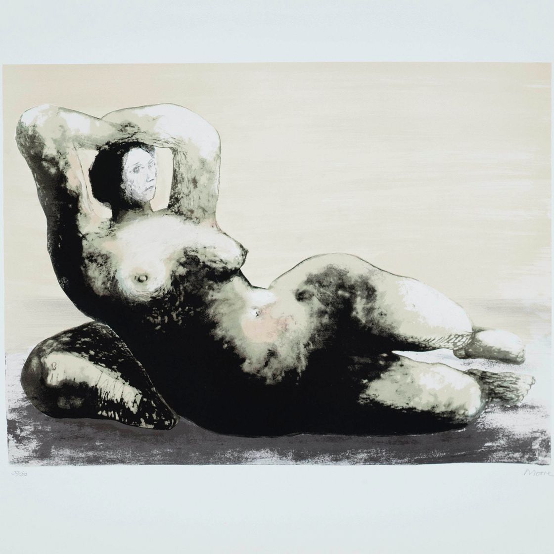 Henry Moore — Лежащая женщина на берегу моря (C. 596)
