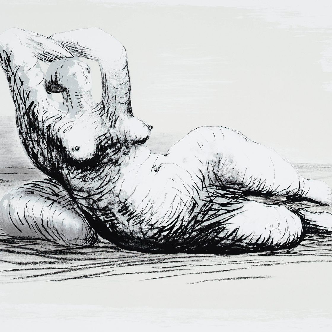 Henry Moore — Лежащая женщина на пляже (C. 595)