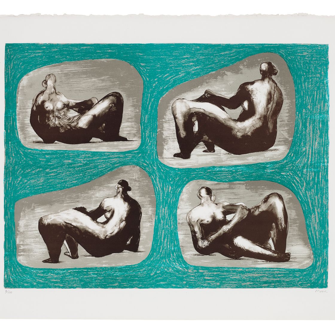 Henry Moore — Четыре лежащие фигуры: Пещеры