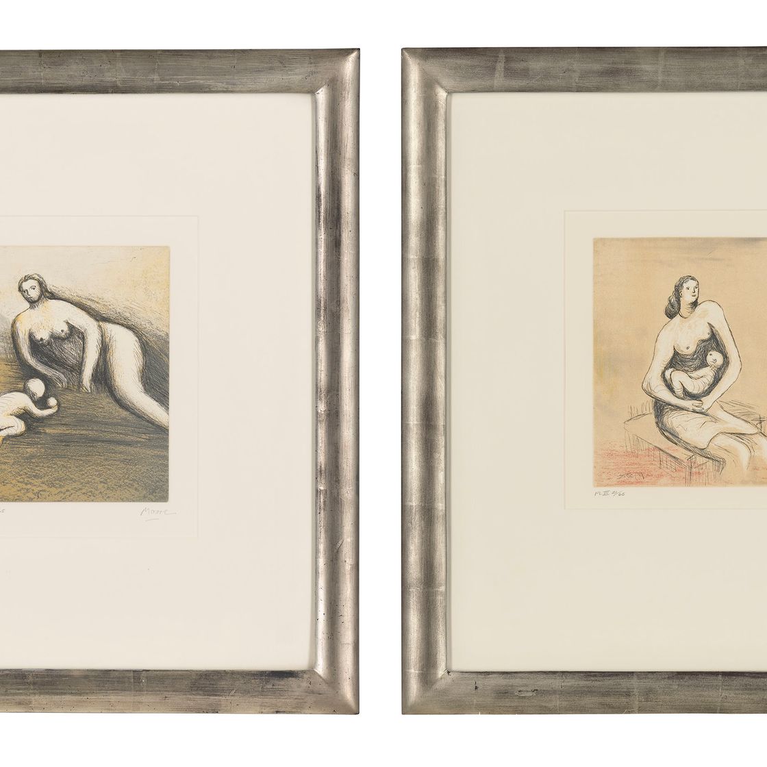 Henry Moore — Мать и дитя III и Мать и дитя VI, от: Мать и дитя, изображение 1