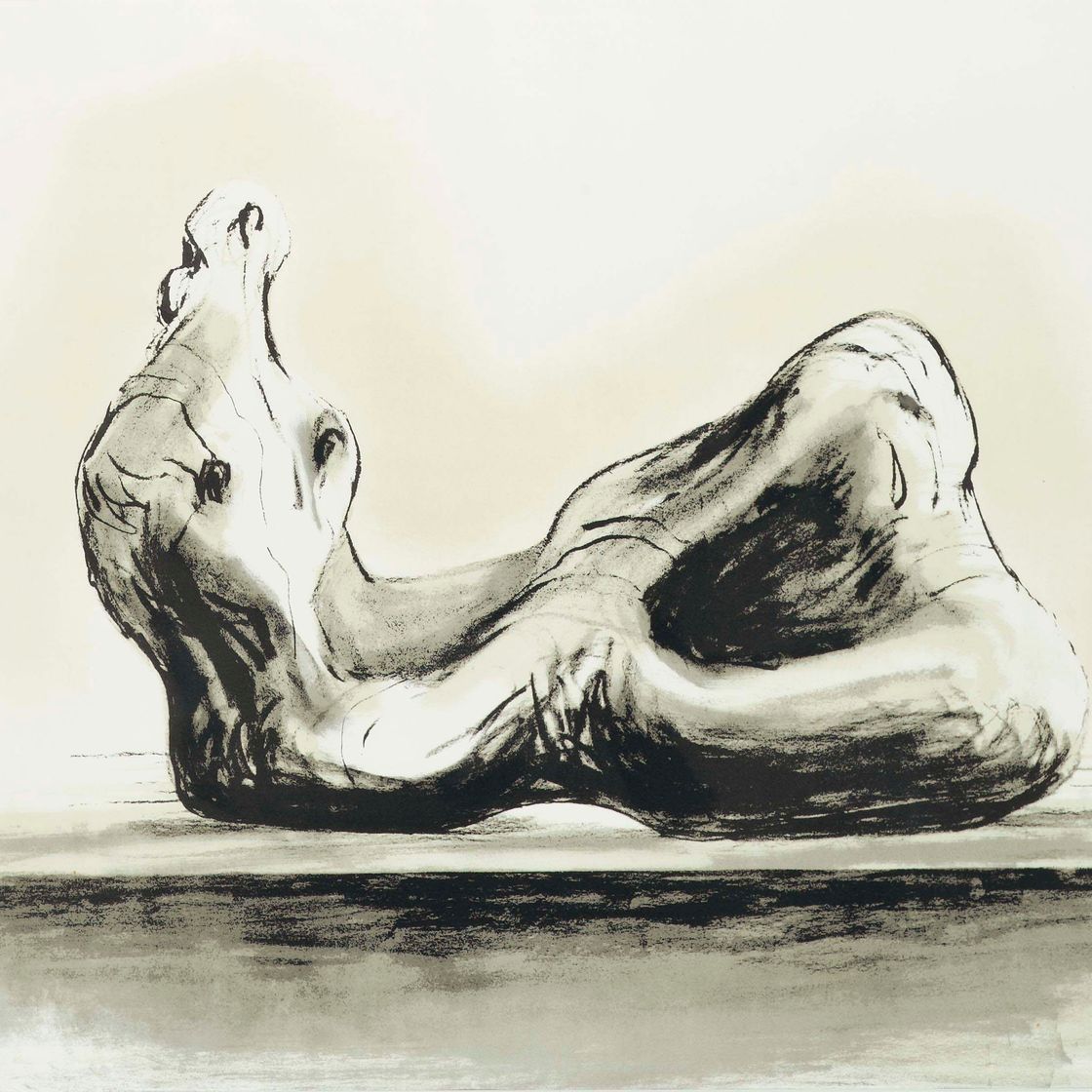 Henry Moore — Каменная лежащая фигура II (Cramer 496)