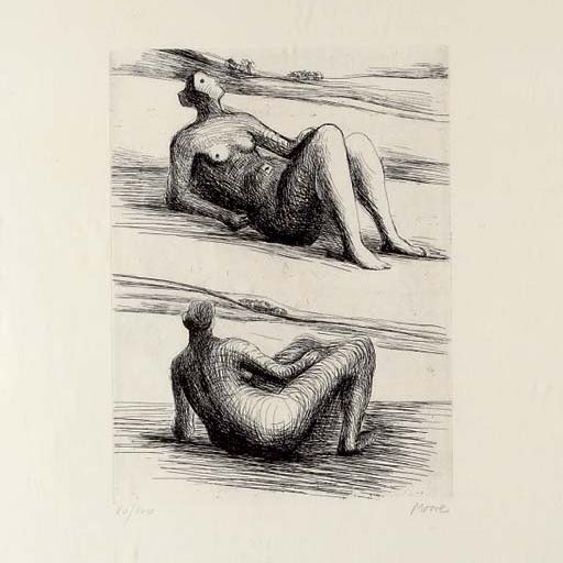Henry Moore — Две тарелки из "Реквиема по завершению времен" (Cramer 466, 467)