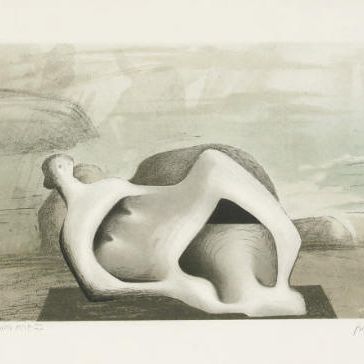 Henry Moore — Лежащая фигура на фоне моря и скал (С. 491)