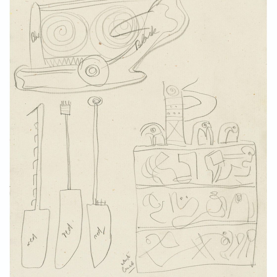 Henry Moore — Текстильный дизайн из альбома для рисования 1, изображение 1