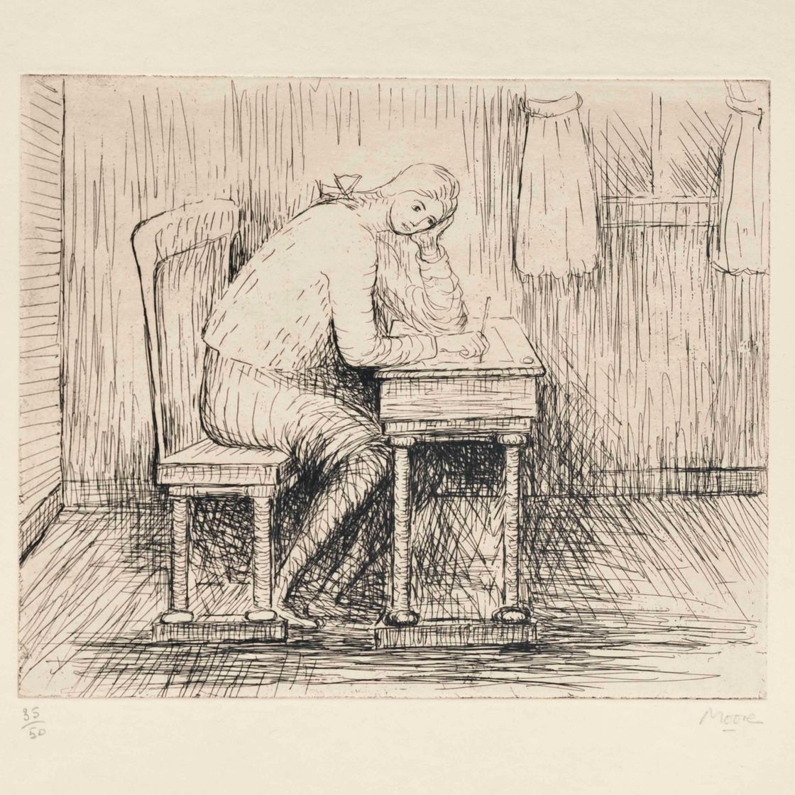 Henry Moore — Девочка делает домашнее задание, а я