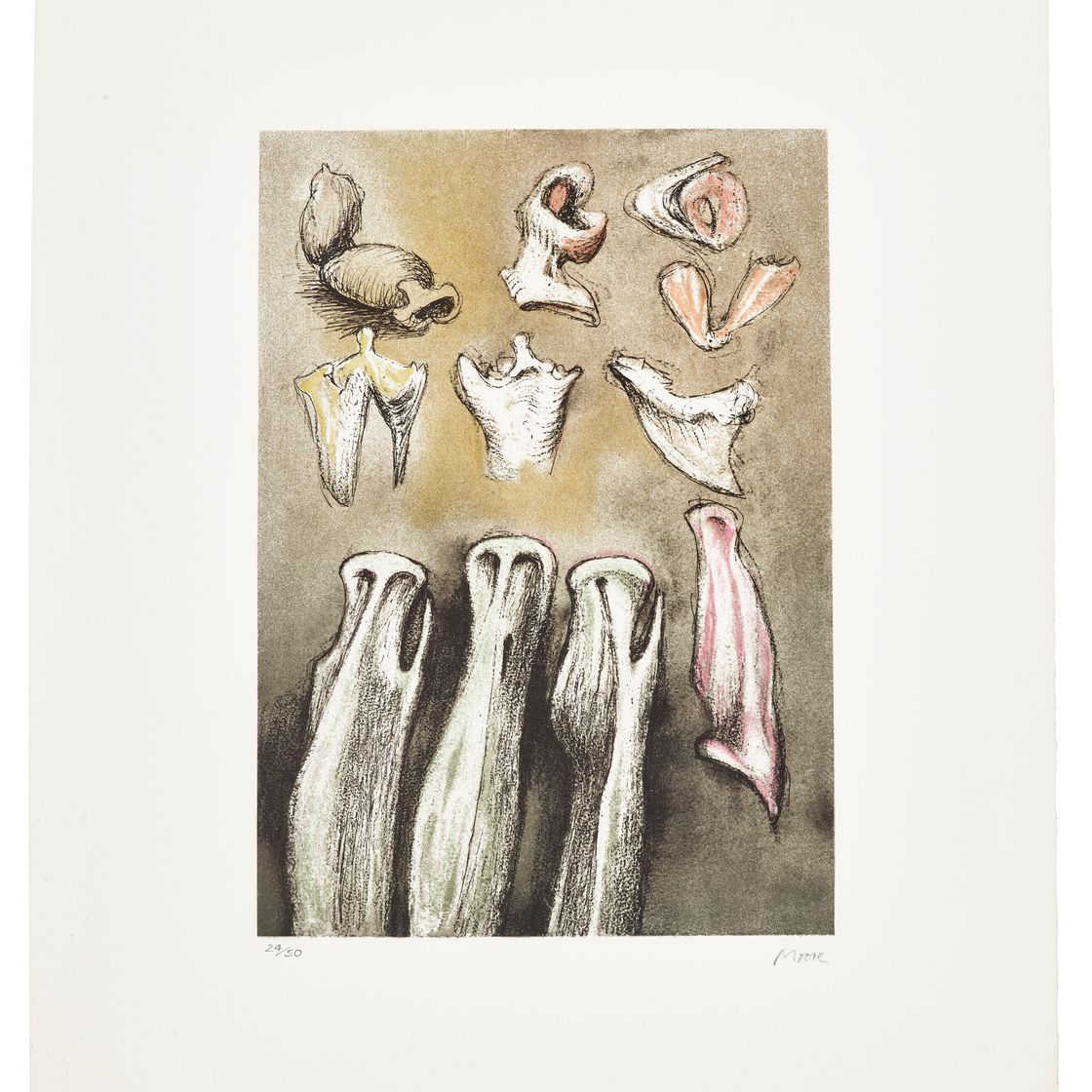 Henry Moore — Две гравюры художника, изображение 3