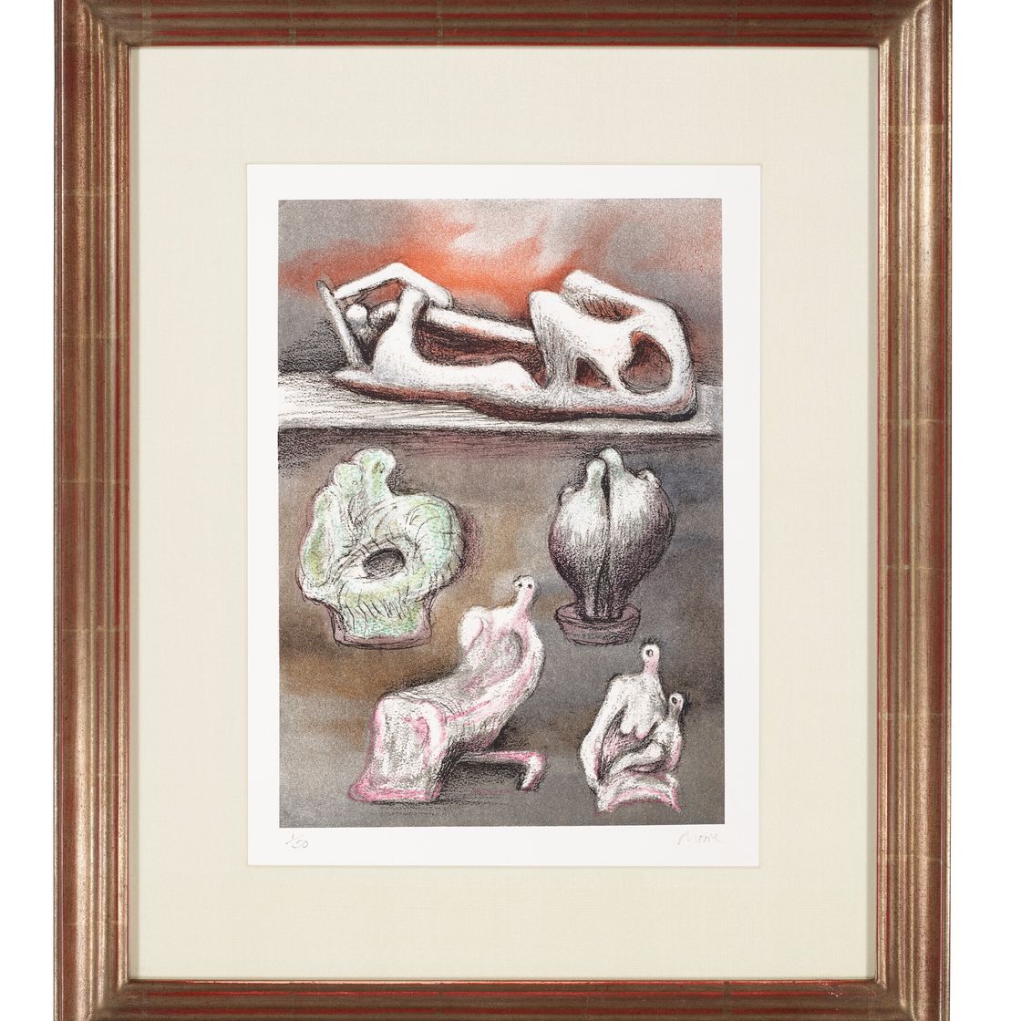 Henry Moore — Две гравюры художника, изображение 4