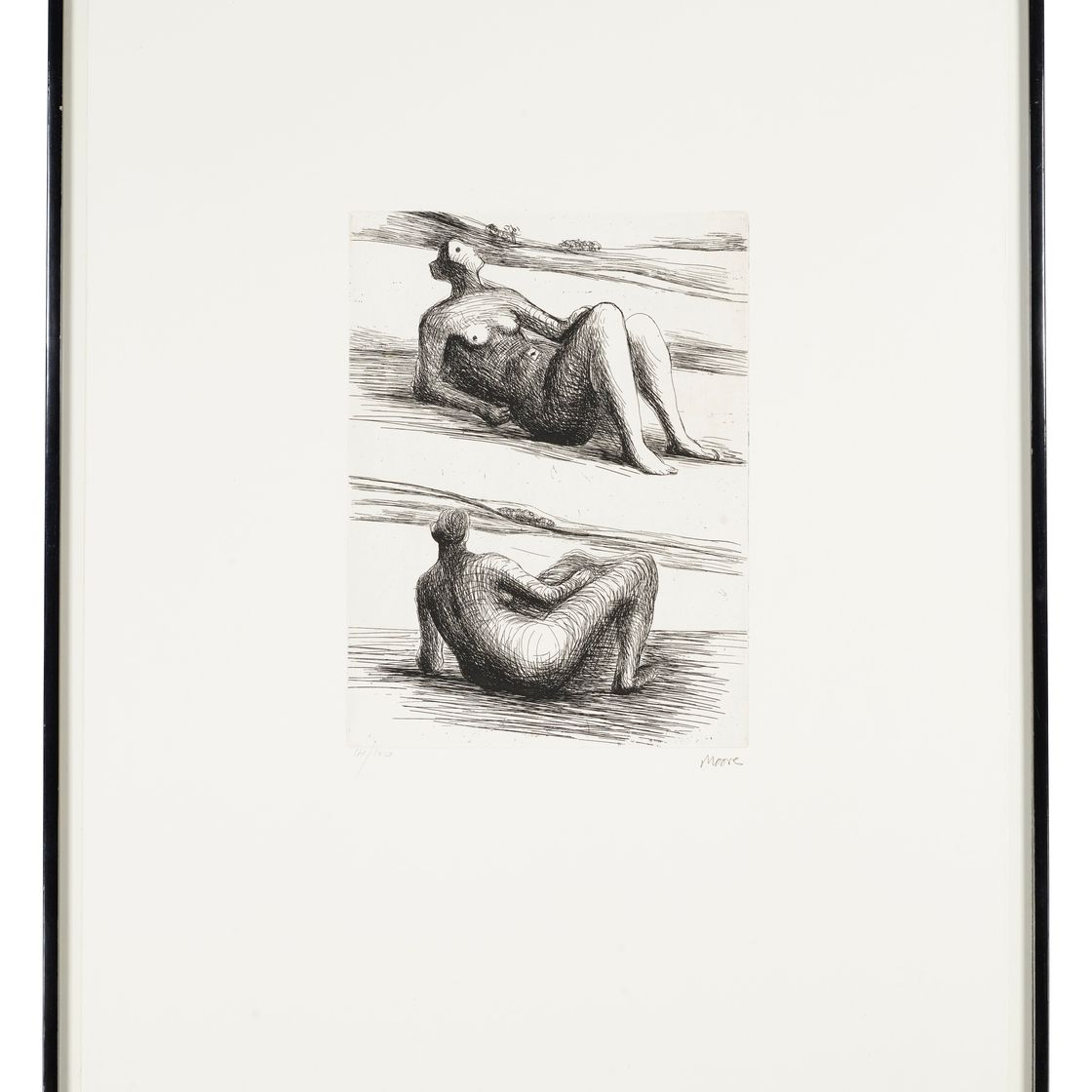 Henry Moore — Две лежащие фигуры, изображение 2