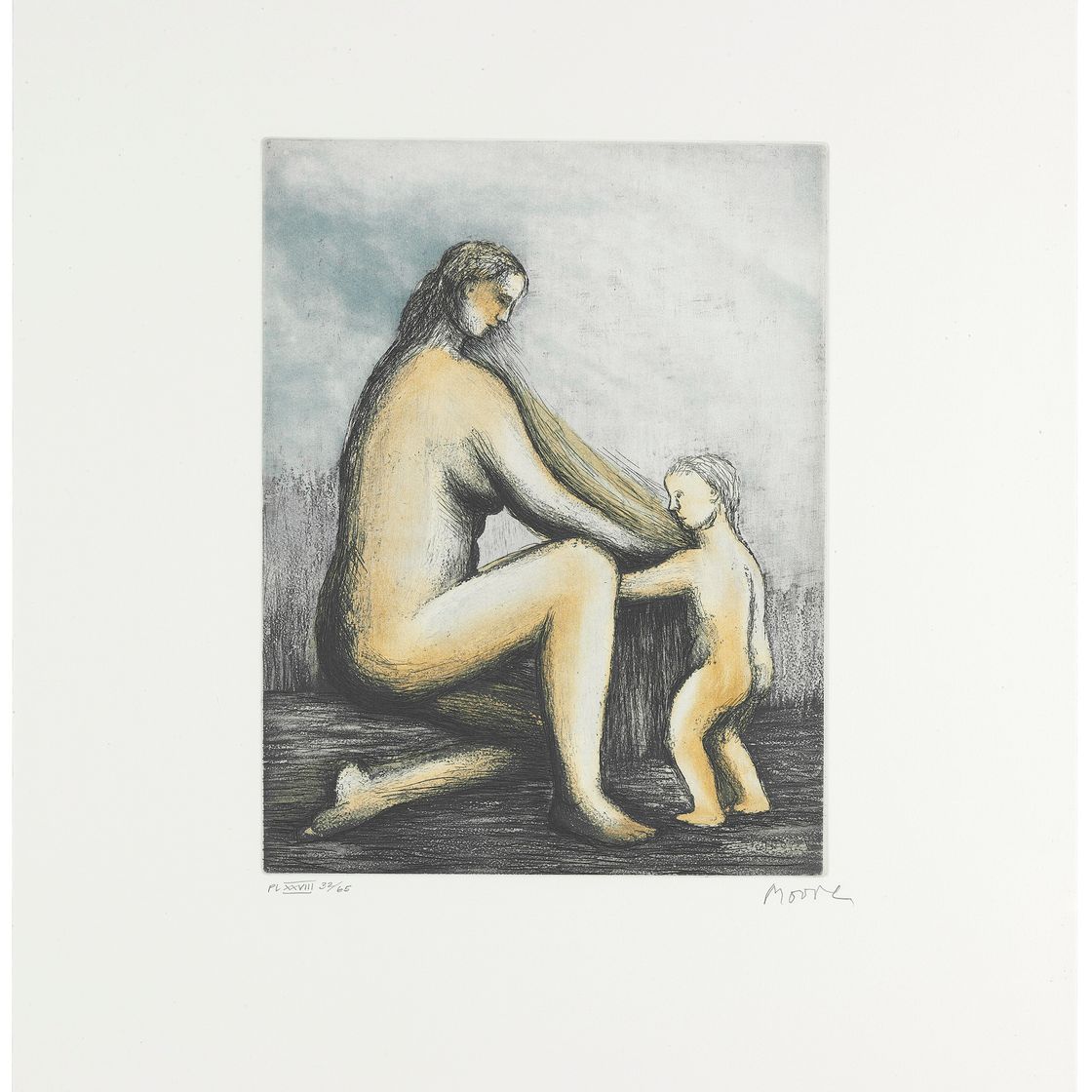 Henry Moore — Мать и дитя XXVIII, от матери и дитя