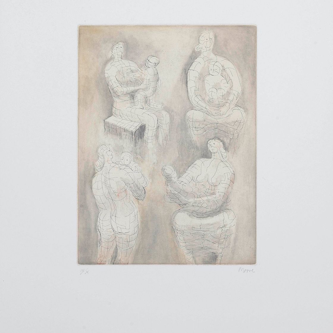 Henry Moore — Четыре исследования матери и ребенка (С. 422)