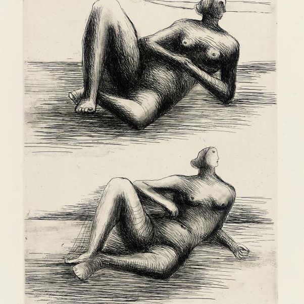 Henry Moore — Две лежащие фигуры (Cramer 467)