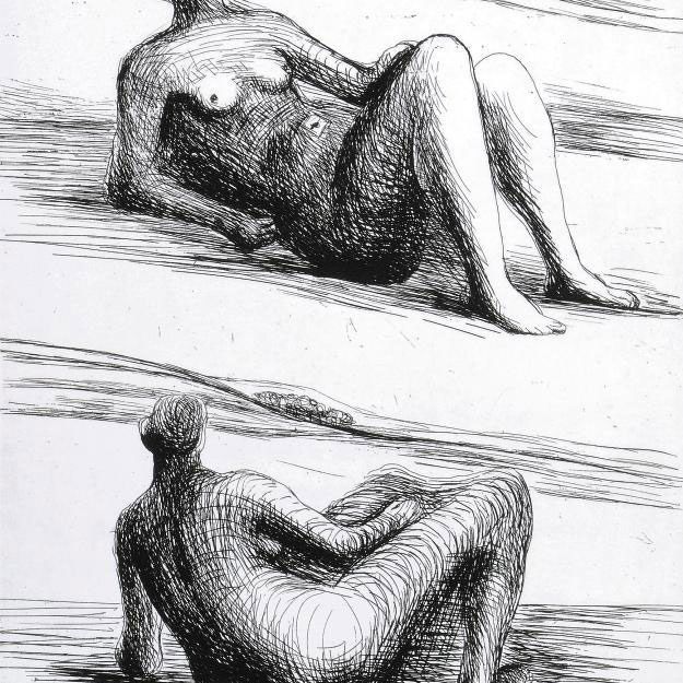Henry Moore — Две лежащие фигуры (Cramer 466)