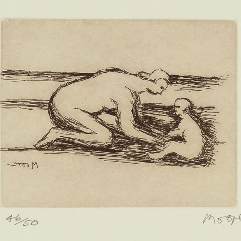 Henry Moore — Мать и дитя А (Cramer 709)