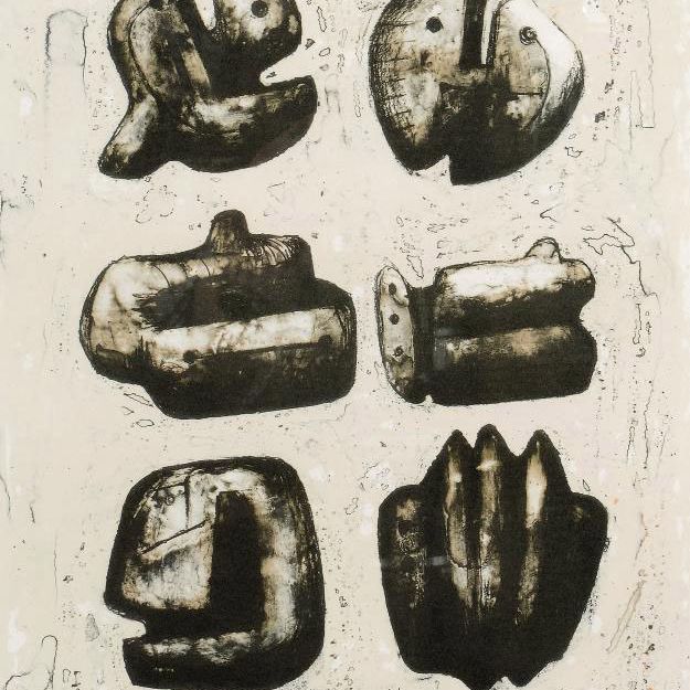 Henry Moore — Шесть каменных фигур (Крамер 299)