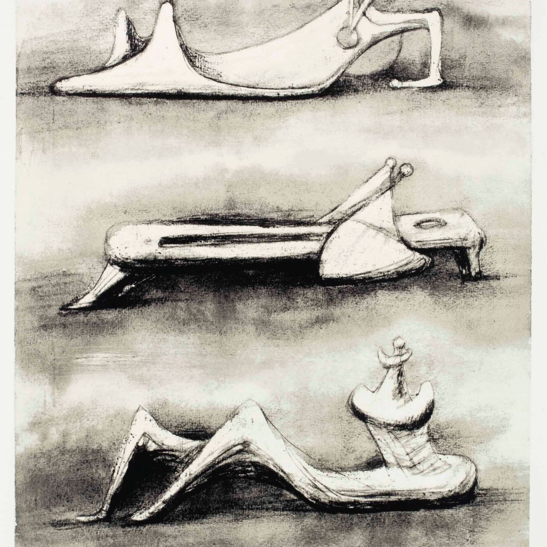 Henry Moore — Фигуры на снегу