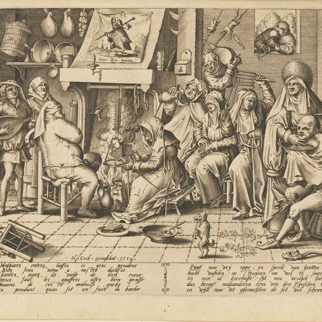 Hieronymus Bosch — Масленица – Голландская кухня с вафлями-Пекарня