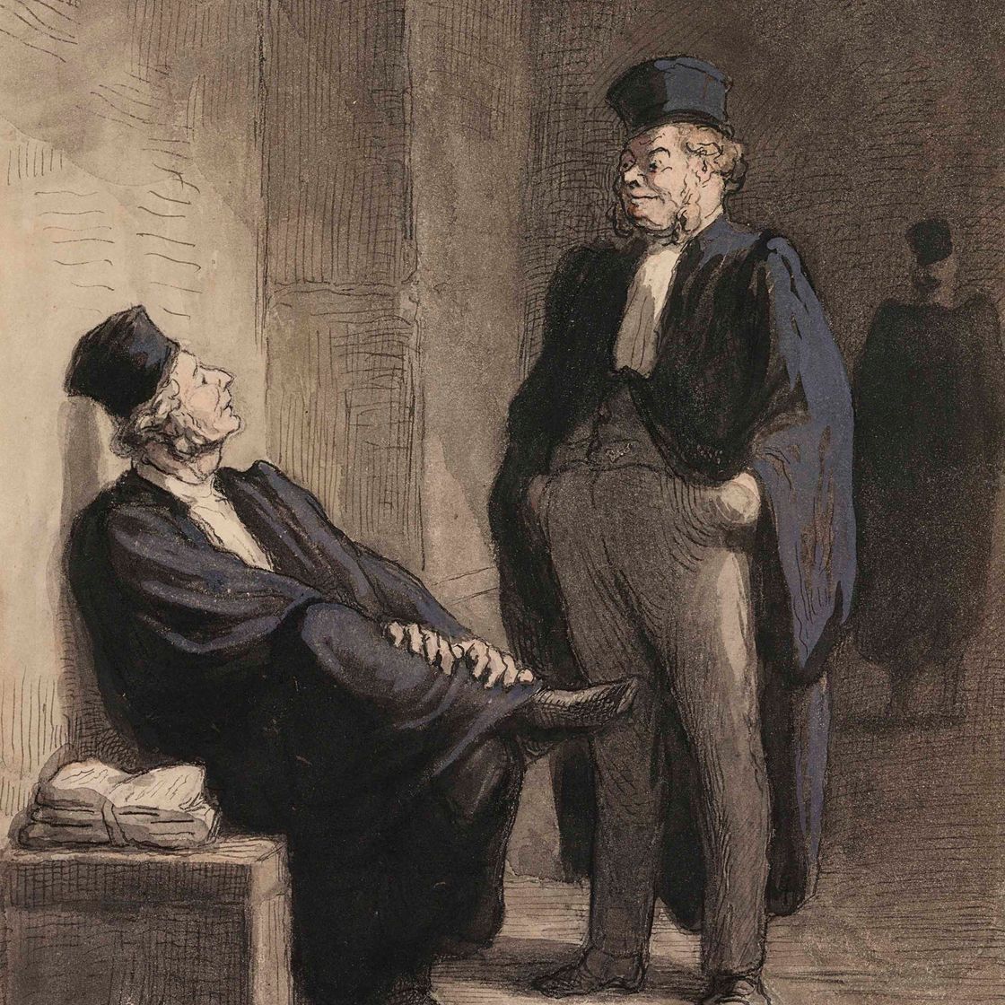 Honoré Daumier — Беседы двух собеседников (Deux avocats)