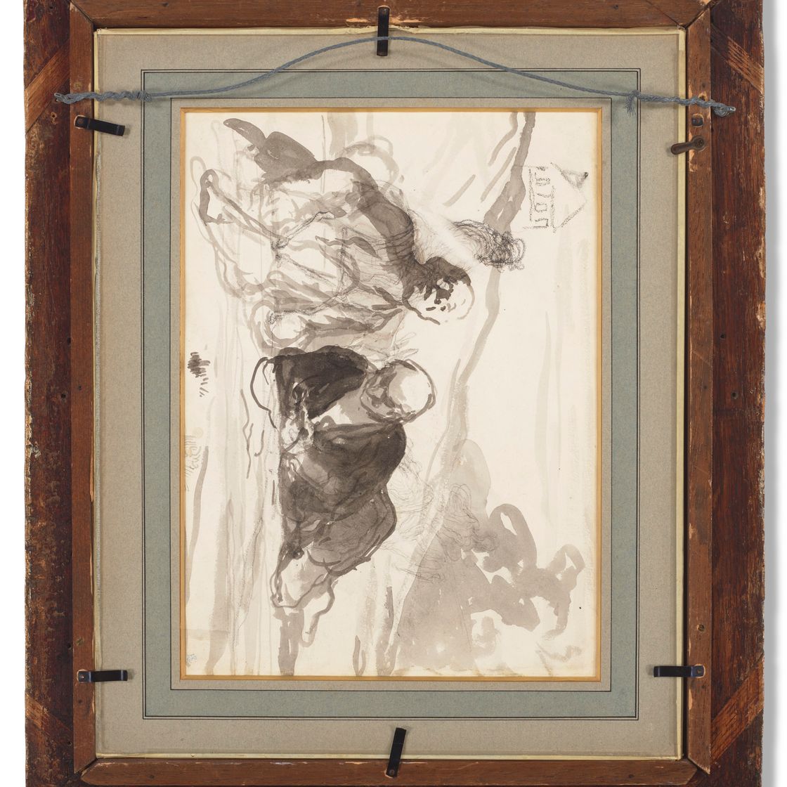 Honoré Daumier — Судебный процесс (для выяснения отношений между двумя котами) ( справа ) ; Двое лиц без оплаты ( сзади ), изображение 4