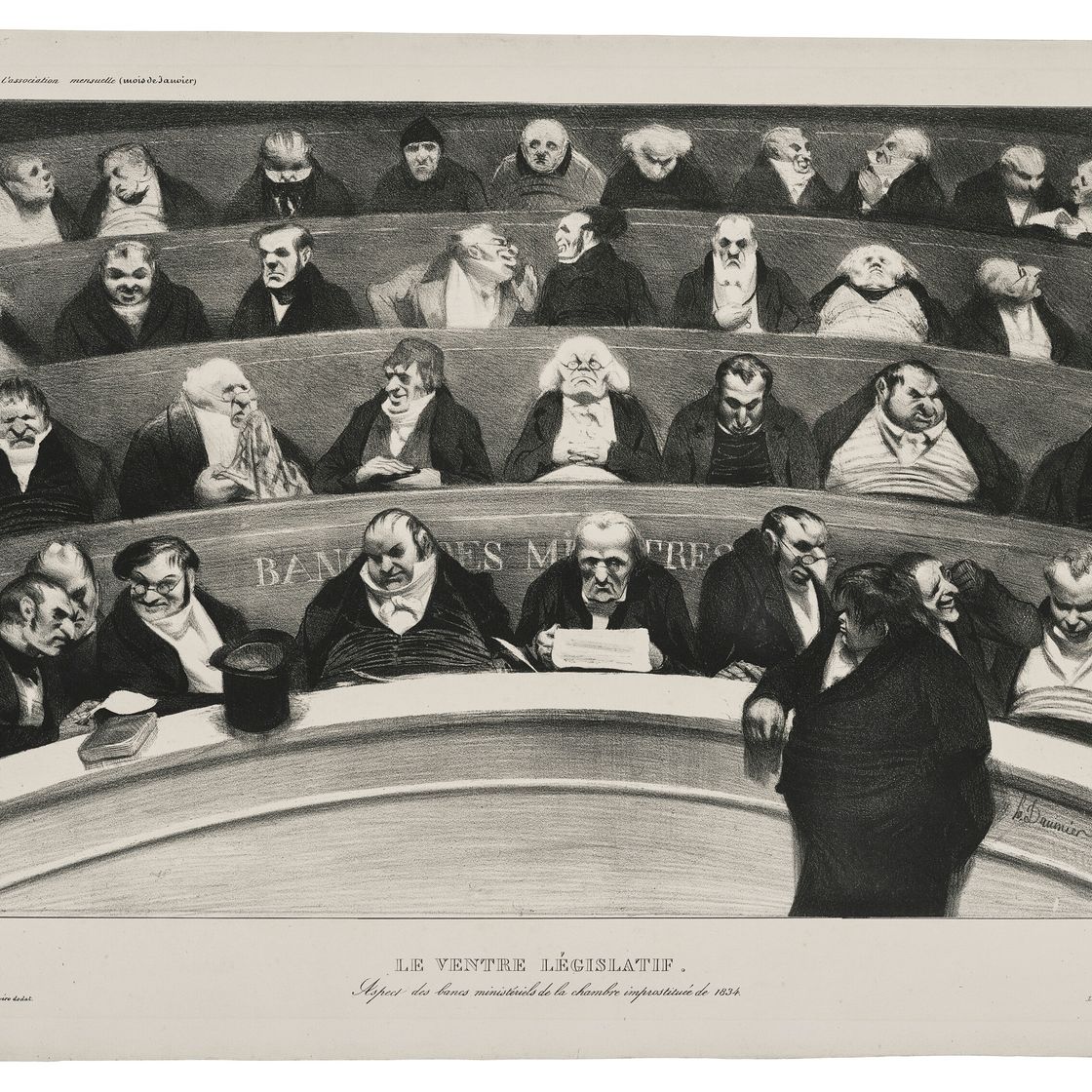 Honoré Daumier — Le ventre legislatif (Законодательный орган), изображение 1