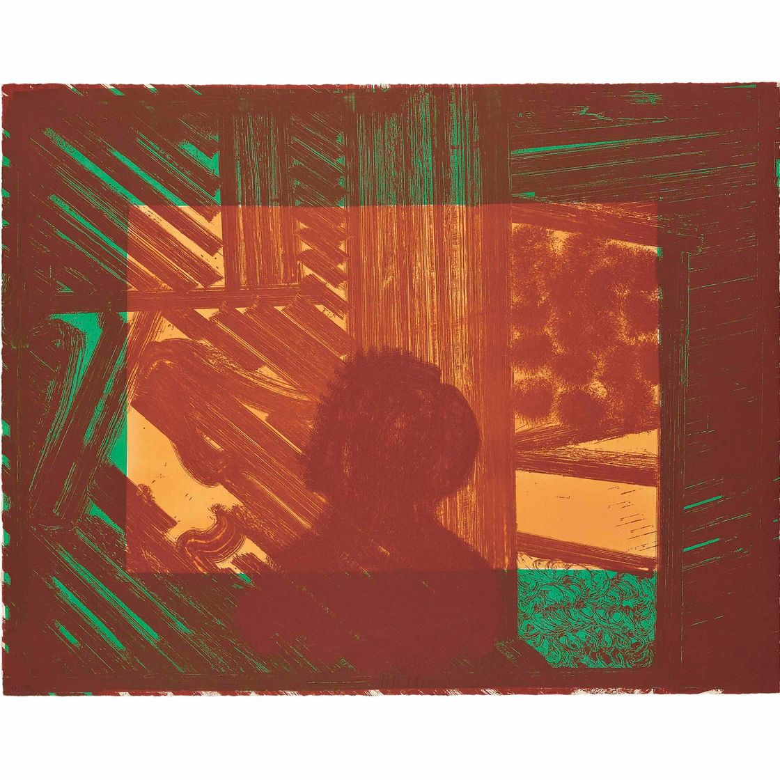 Howard Hodgkin — Художник и модель (в зеленом и желтом цветах)