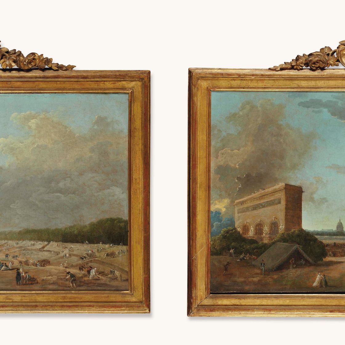 Hubert Robert — Журнал бракосочетаний и праздник Национальной федерации, 14 июля 1790 года, на Марсовом поле