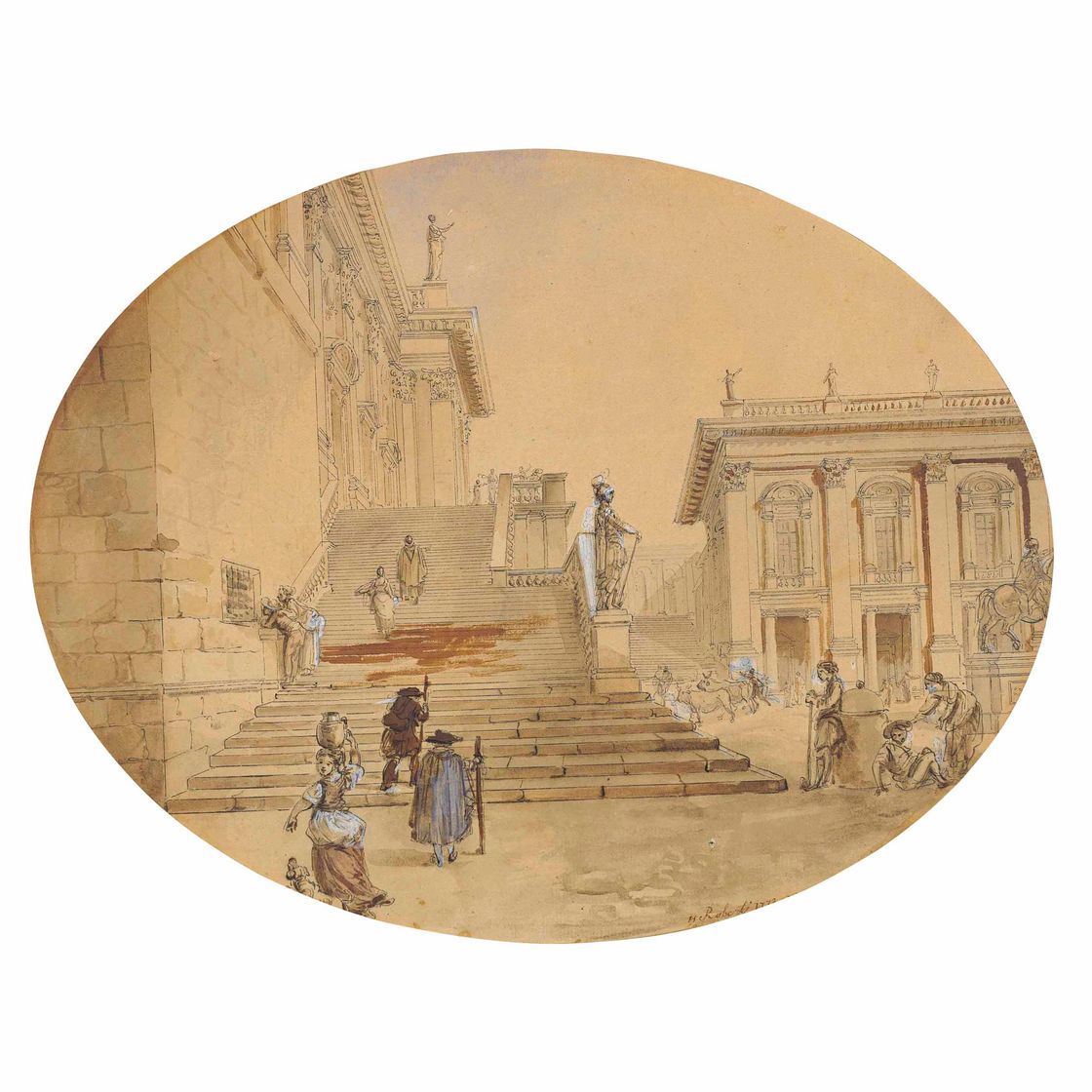 Hubert Robert — Капитолийский дворец и Кампидольо