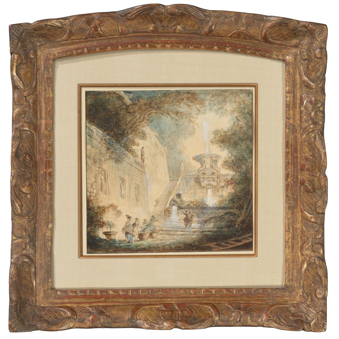 Hubert Robert — Фонтан в саду виллы д'Эсте, изображение 2