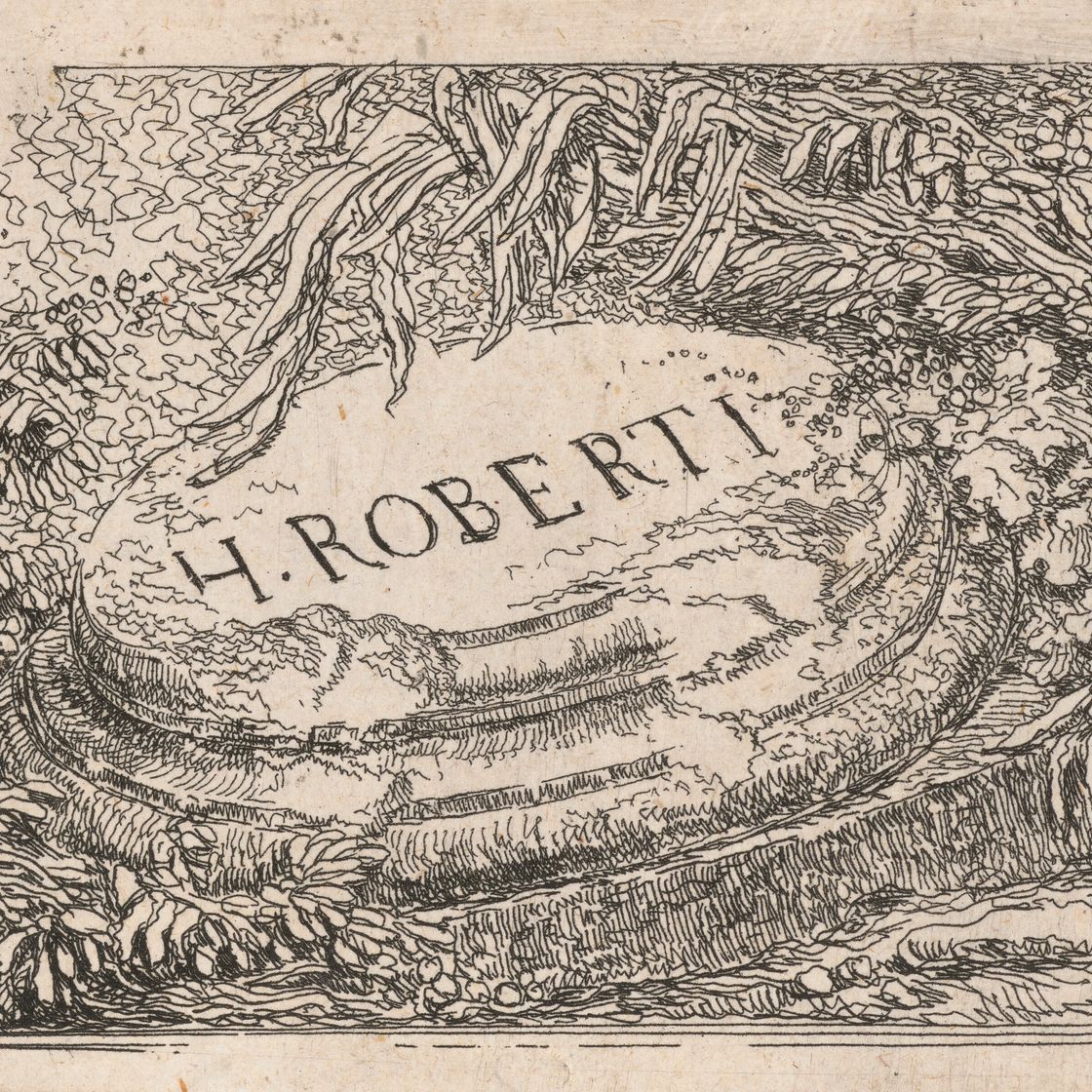 Hubert Robert — Гробница Савалетты де Бюшеле на Троице-де-Мон, Рим ; Галерея для гостей ; и карта посещений художников, изображение 3