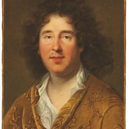 Hyacinthe Rigaud — Портрет мужчины, во весь рост, в расшитом золотом камзоле