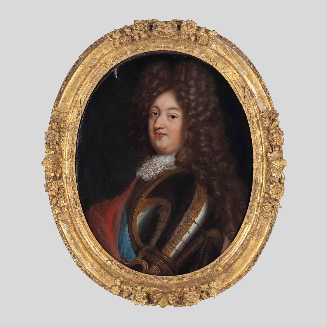 Hyacinthe Rigaud — Портрет Людовика Французского, великого дофина (1661-1711), в полный рост, в доспехах