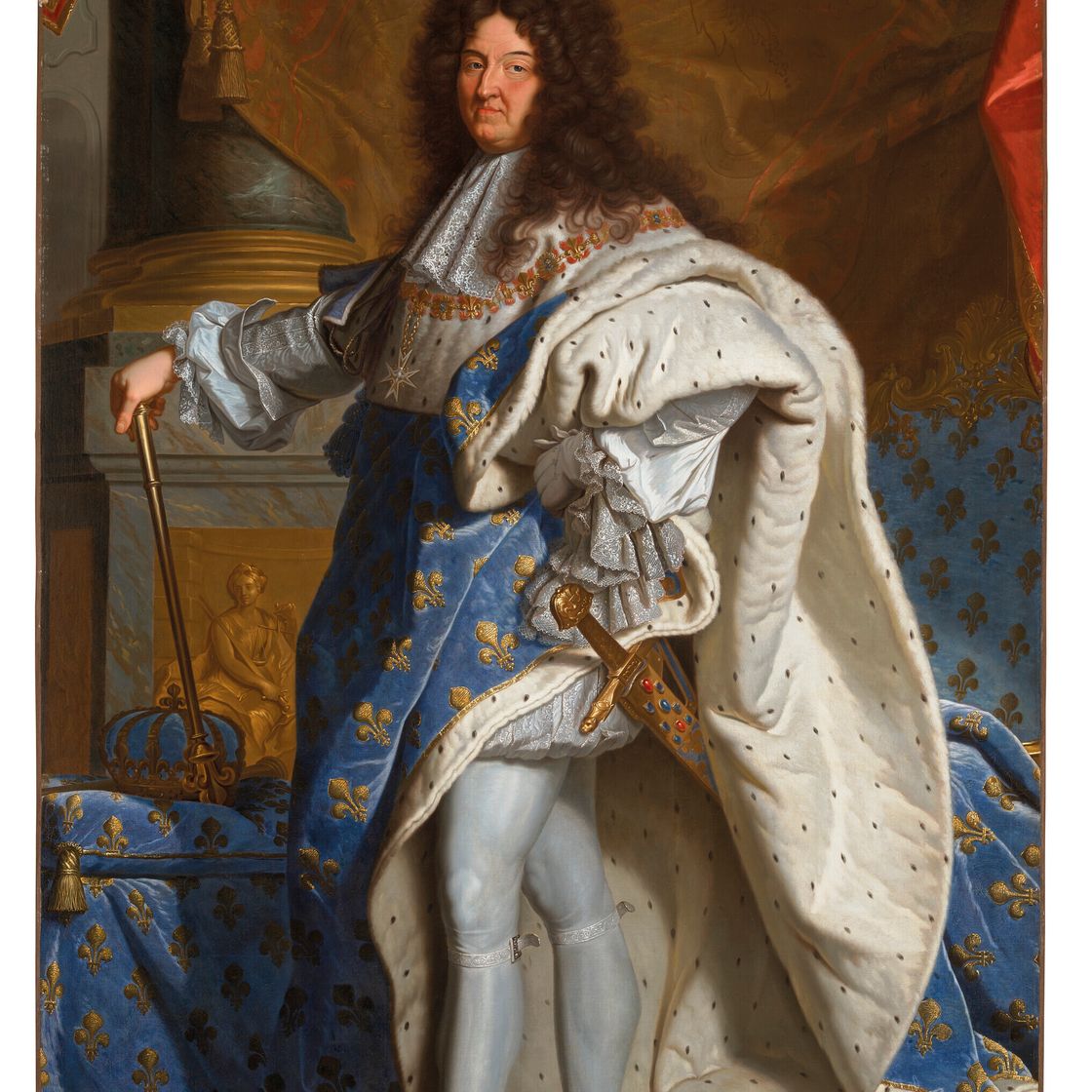 Hyacinthe Rigaud — Портрет Людовика XIV (1638-1715) в полный рост в коронационном облачении, изображение 2