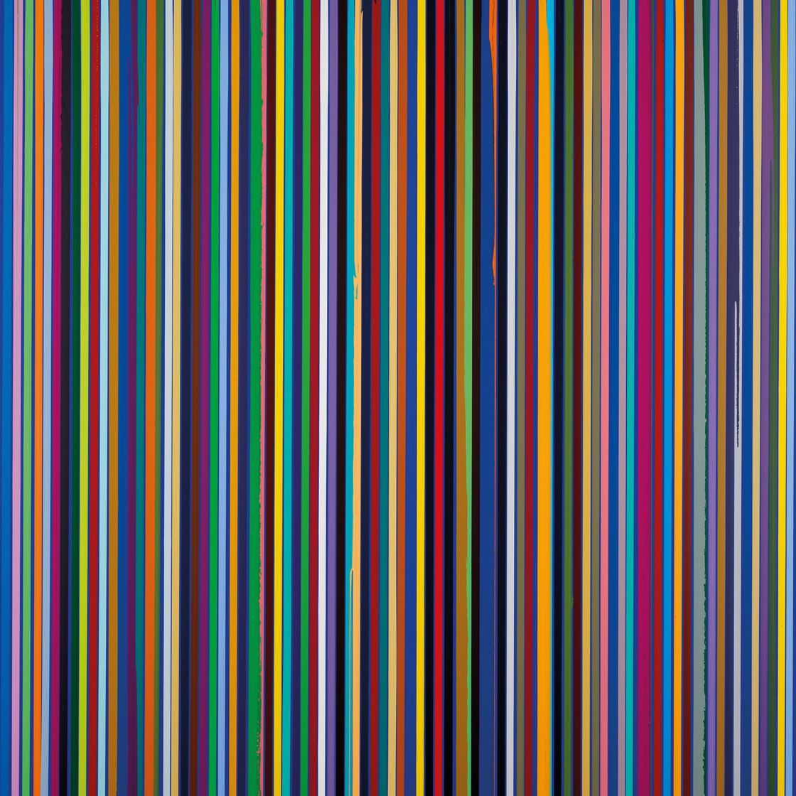 Ian Davenport — Рельефные линии: Темно-кобальтовый штрих, изображение 1