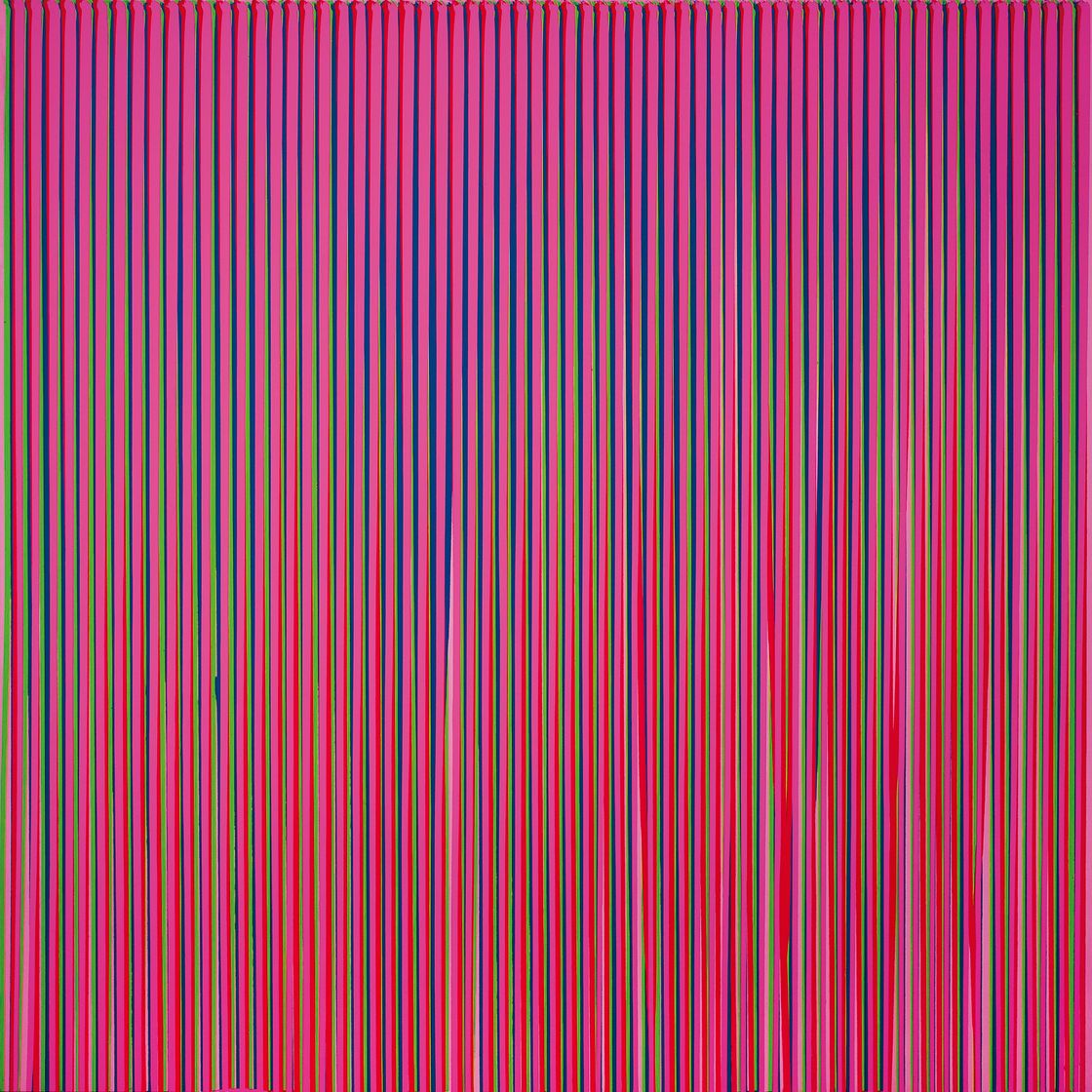 Ian Davenport — Переливающиеся линии: Светло-фиолетовый, Зеленый, Синий, Красный, Фиалковый