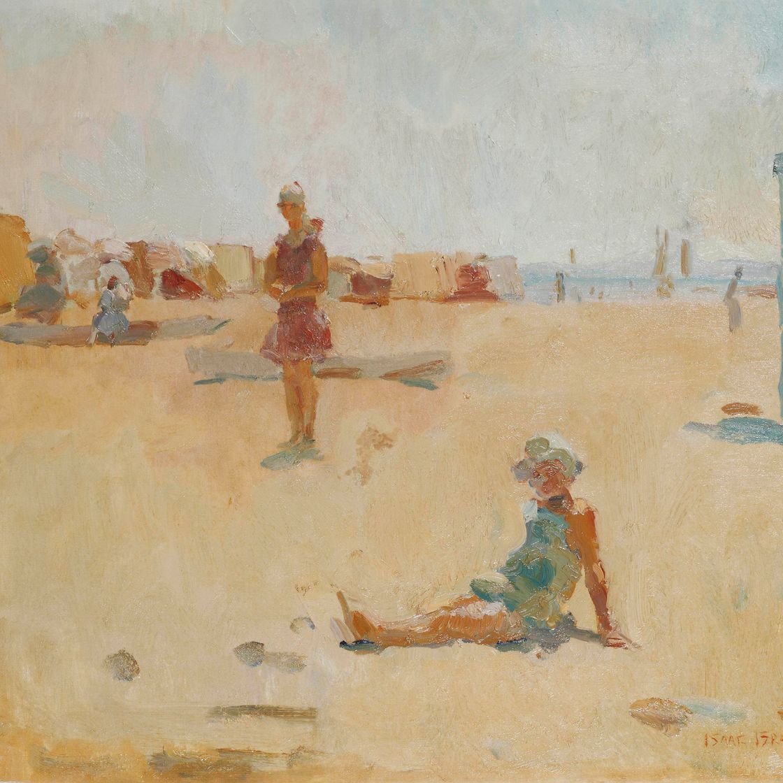 Isaac Israels — Купальщики на пляже Виареджо, Италия, изображение 1