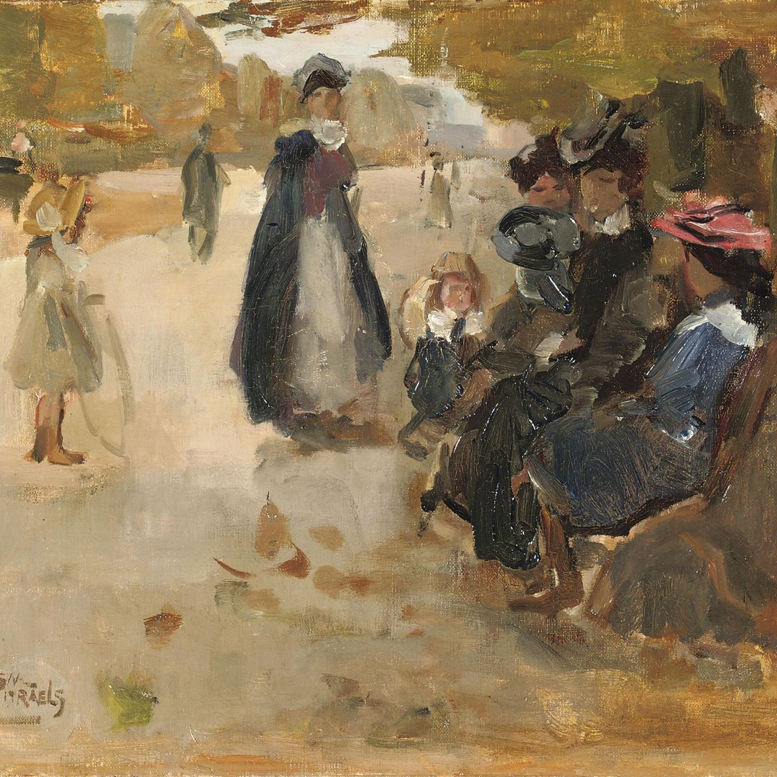 Isaac Israels — Осенний день в парке Парижа