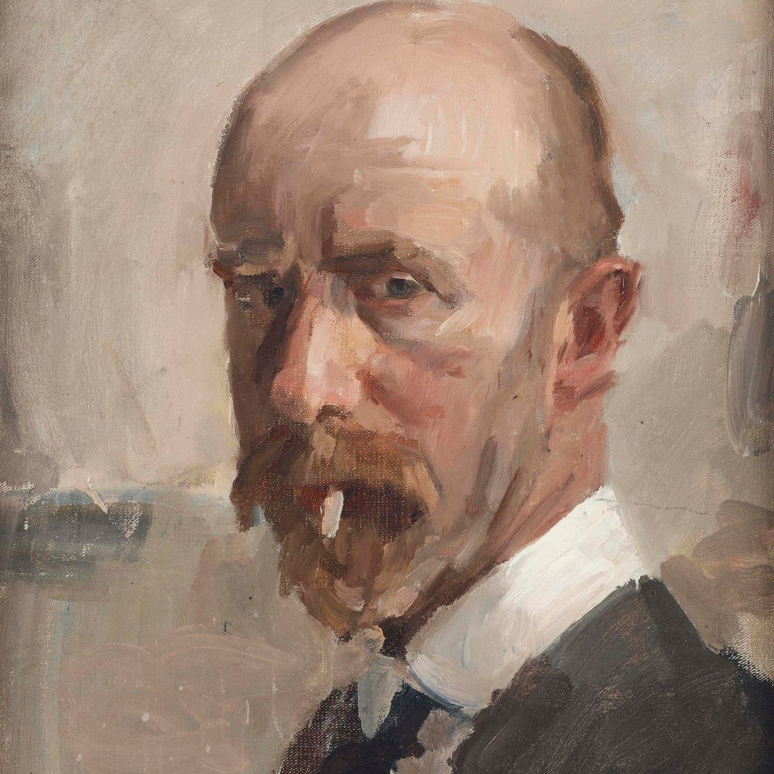 Isaac Israels — Автопортрет с сигаретой