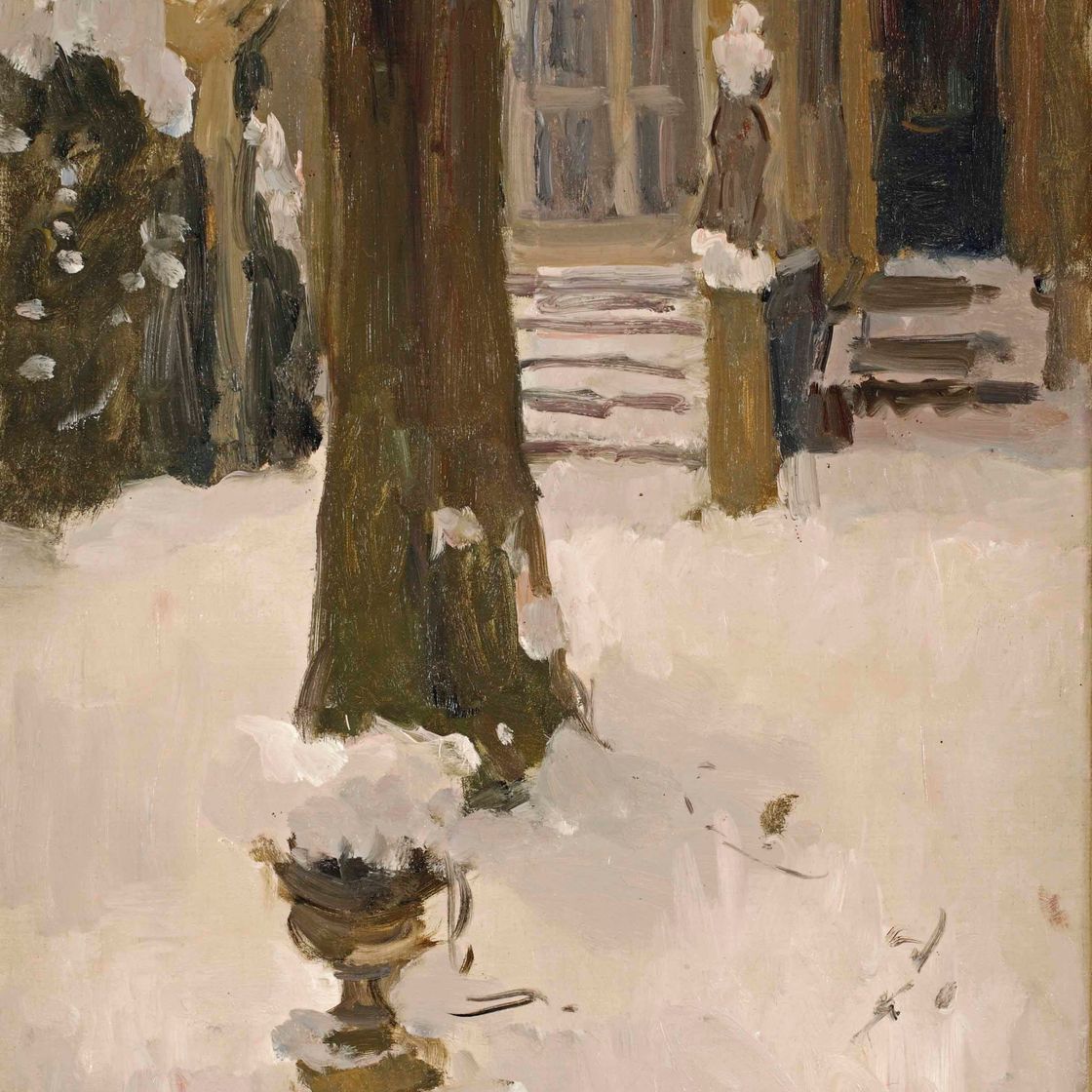 Isaac Israels — Сад художника на Конингиннеграхт зимой, Гаага