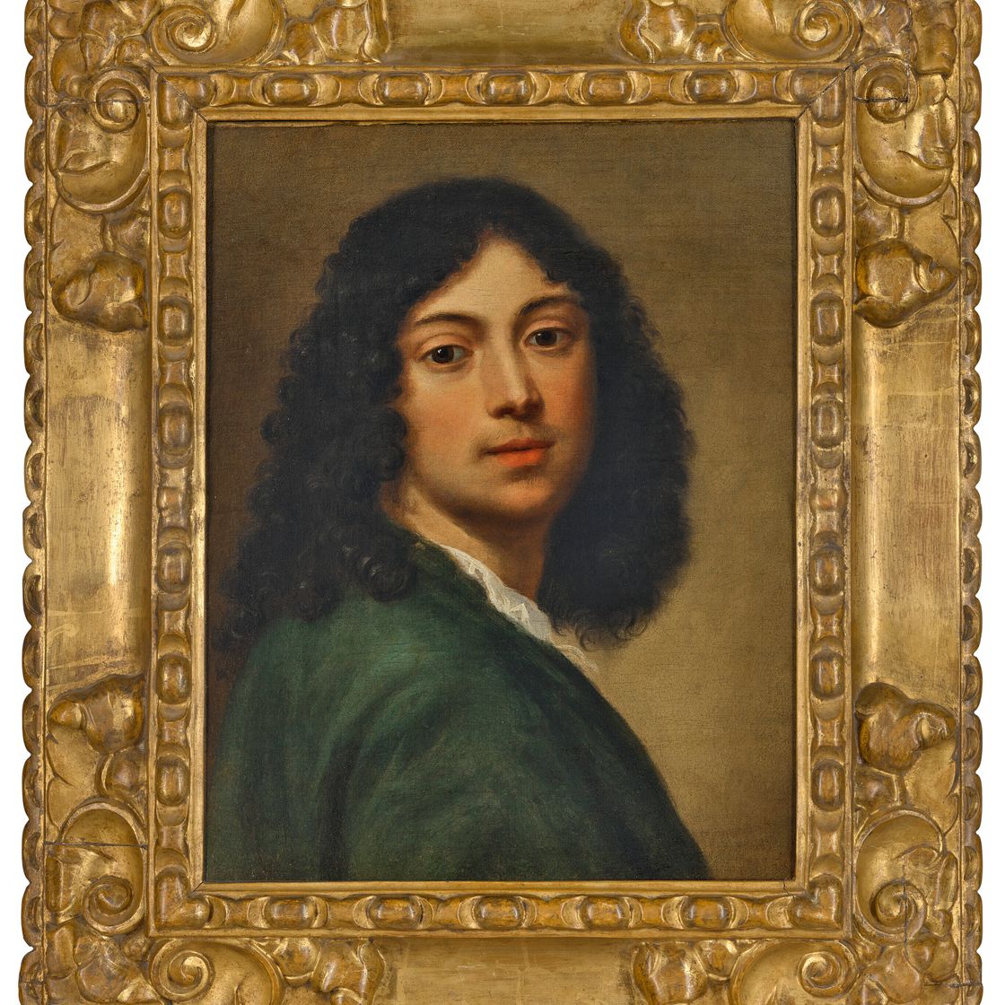 Italian School — Портрет молодого человека, во весь рост, в зеленом пальто