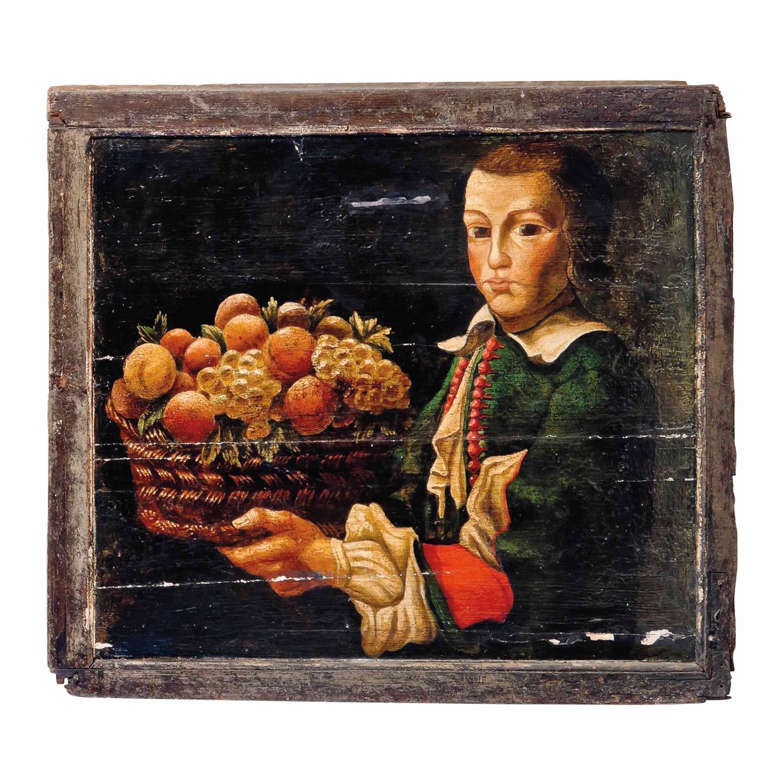 Italian School — Маленький мальчик с корзиной фруктов в руках