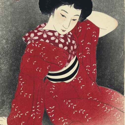 Ito Shinsui — Хару (Весна [Красное кимоно]), 1917