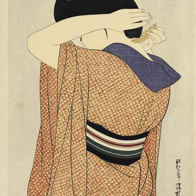 Ito Shinsui — Нагаджубан (Длинное нижнее белье), 1927