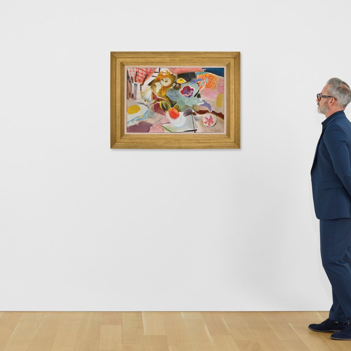 Ivon Hitchens — Цветы в белой вазе, изображение 4