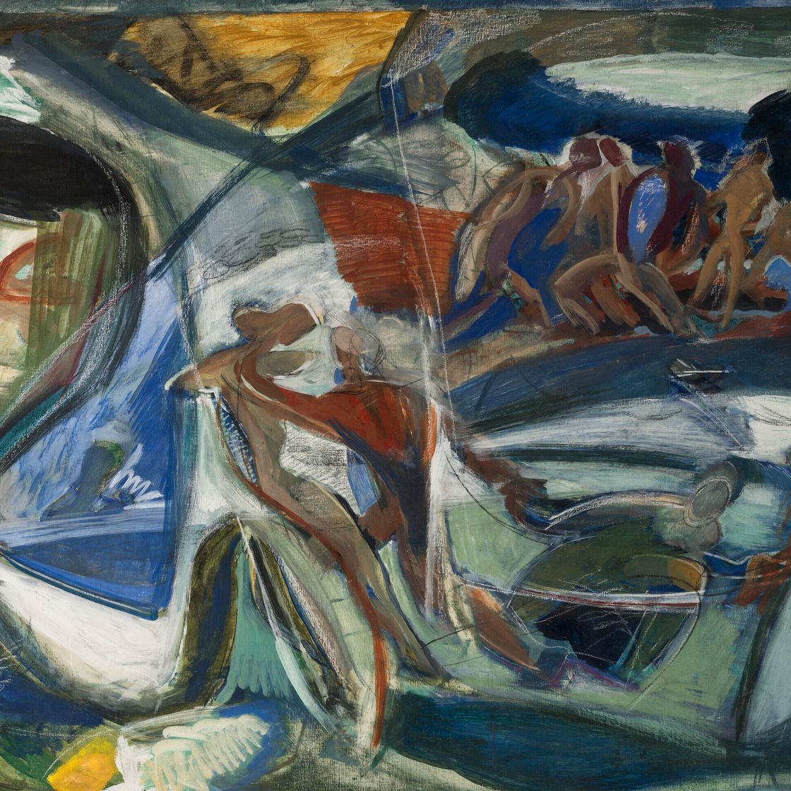 Ivon Hitchens — Первая версия фрески для дома Сесила Шарпа, изображение 2