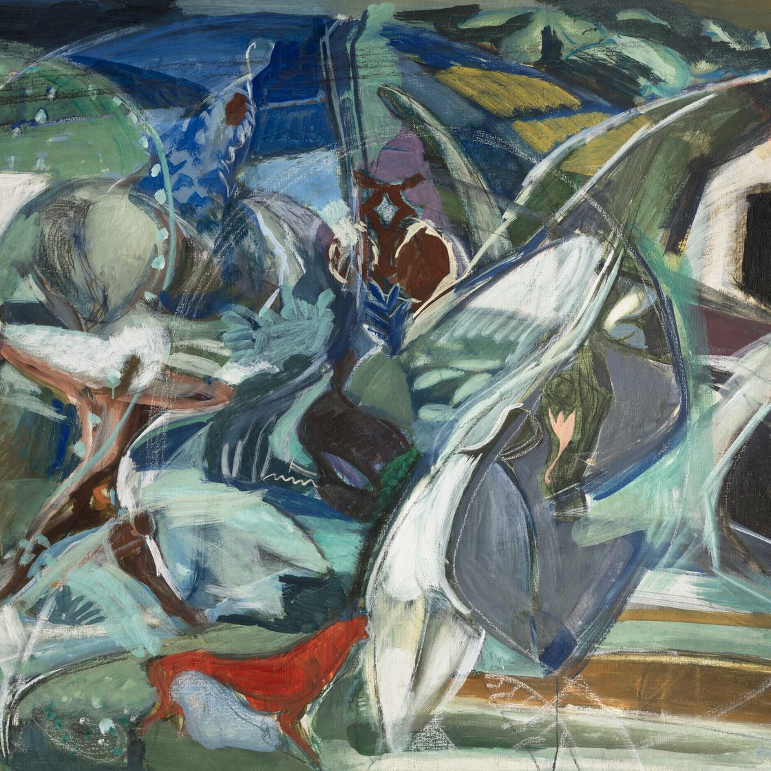 Ivon Hitchens — Первая версия фрески для дома Сесила Шарпа, изображение 4