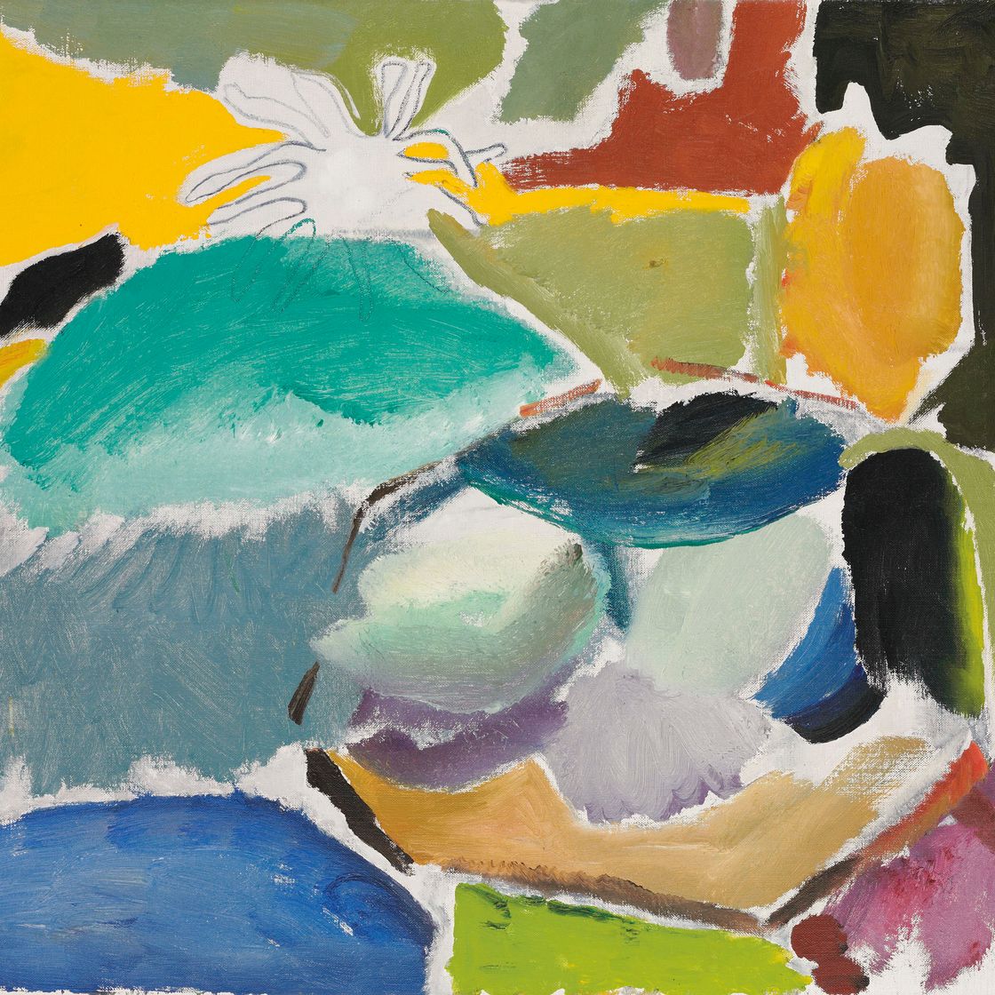 Ivon Hitchens — Георгин "Белая звезда", желтый и зеленый
