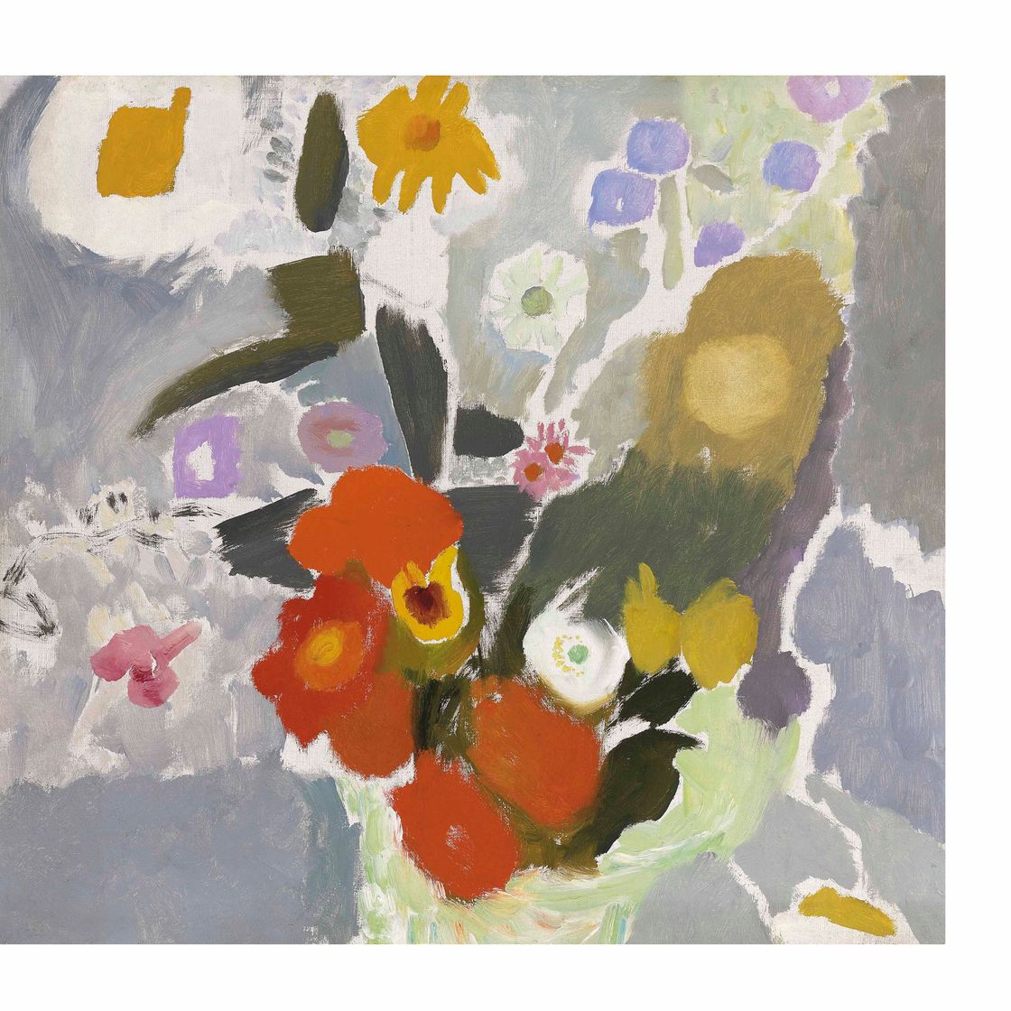 Ivon Hitchens — Красные георгины