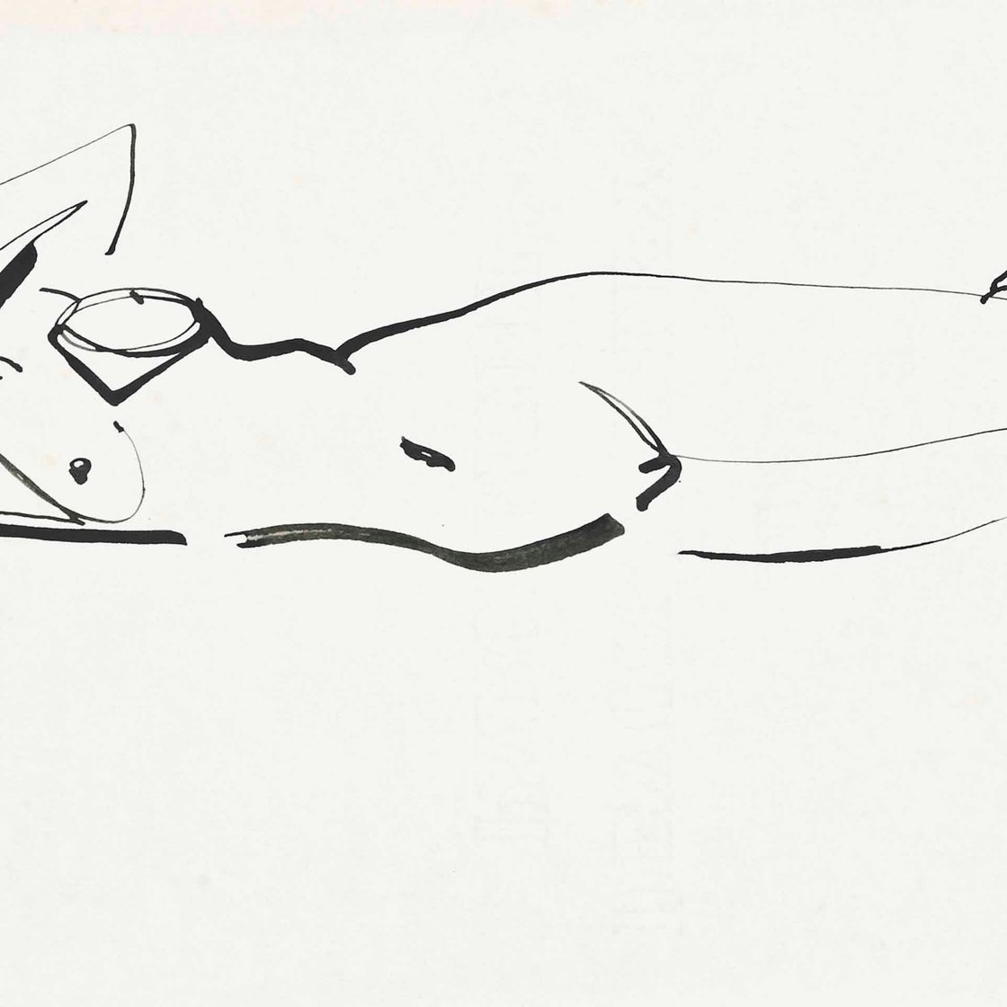 Ivon Hitchens — Обнаженная женщина в положении лежа: два исследования (одно иллюстрированное)