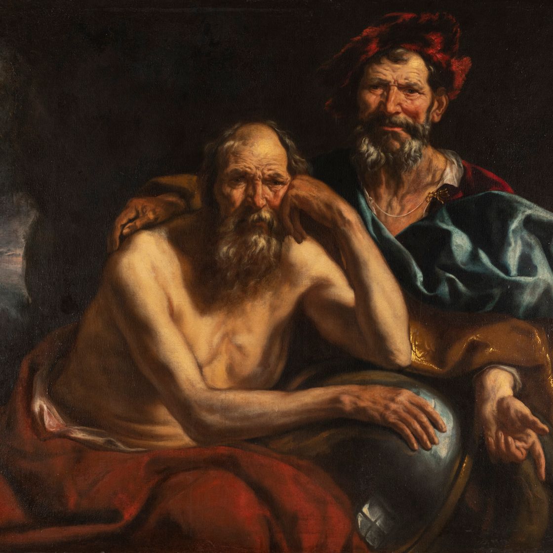 Jacob Jordaens — Демокрит и Гераклит, изображение 1