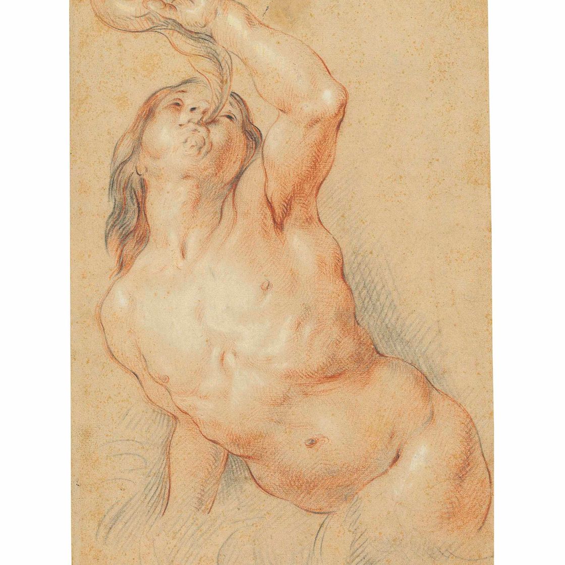 Jacob Jordaens — Тритон, трубящий в свой рог: Изучайте дары моря